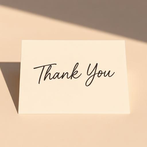 Complimentary handwritten note included with select orders